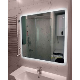 Зеркало с подсветкой для ванной комнаты Катани 100х90 см