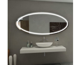 Овальное зеркало в ванную с подсветкой Монреаль